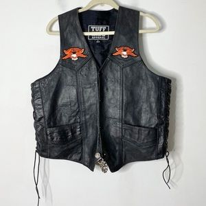 Tuff Hide Apparel VTG Large Leather Harley Davidson Chain Laconia Biketoberfest